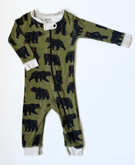 Hatley Green Bears Sleeper Romper (3-6 Months)