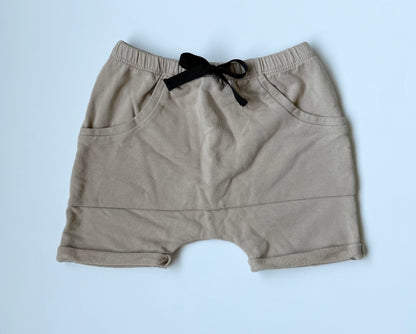Posh & Cozy Tan Jogger Shorts (2T)