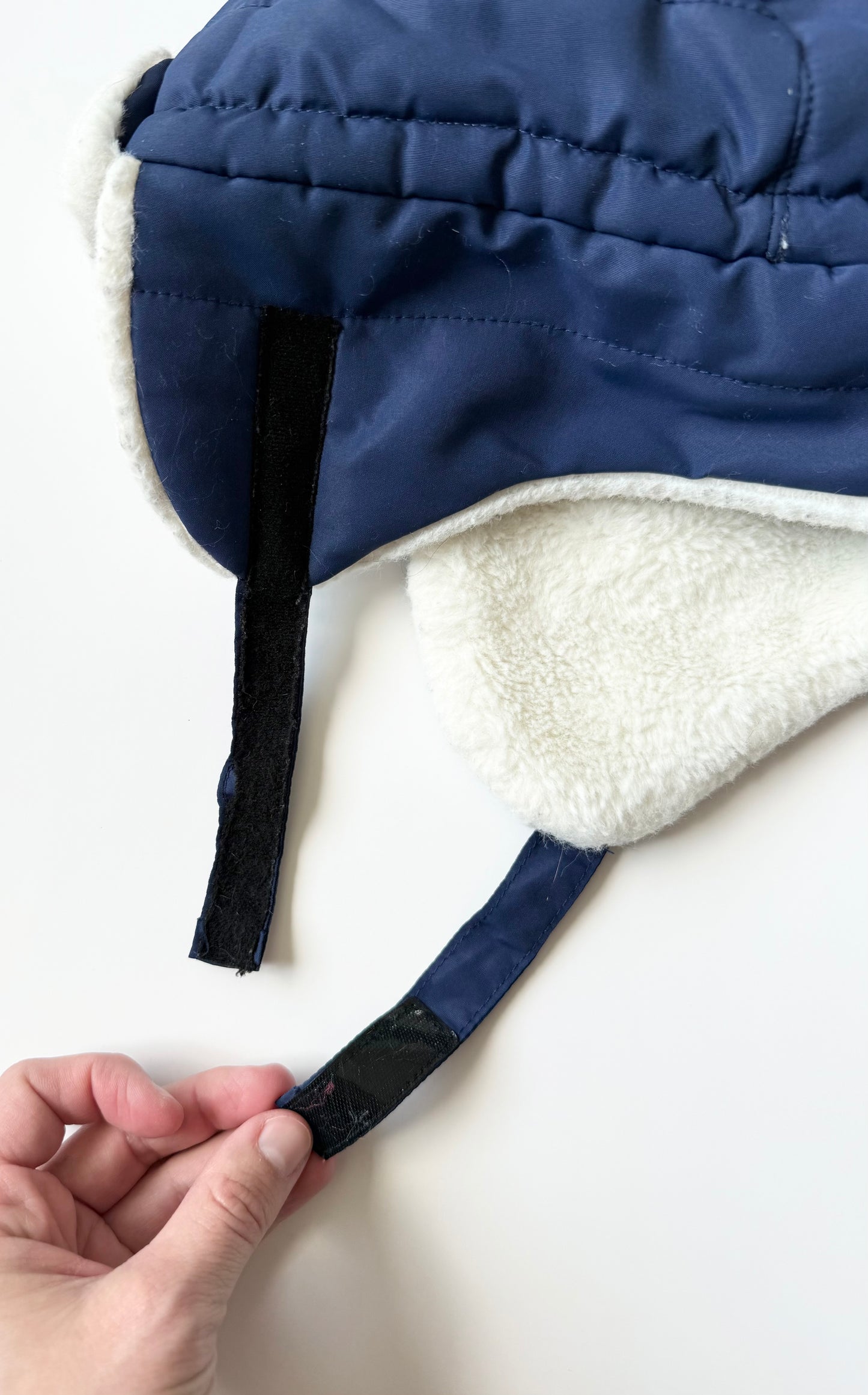 Jan & Jul Navy Toasty-Dry Gro-With-Me Trapper Hat - Medium (6-24 Months)