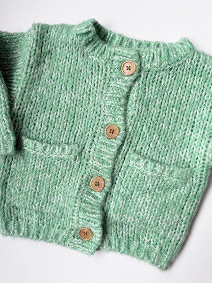 Next Green Chunky Knit Cardigan (12-18 Months)