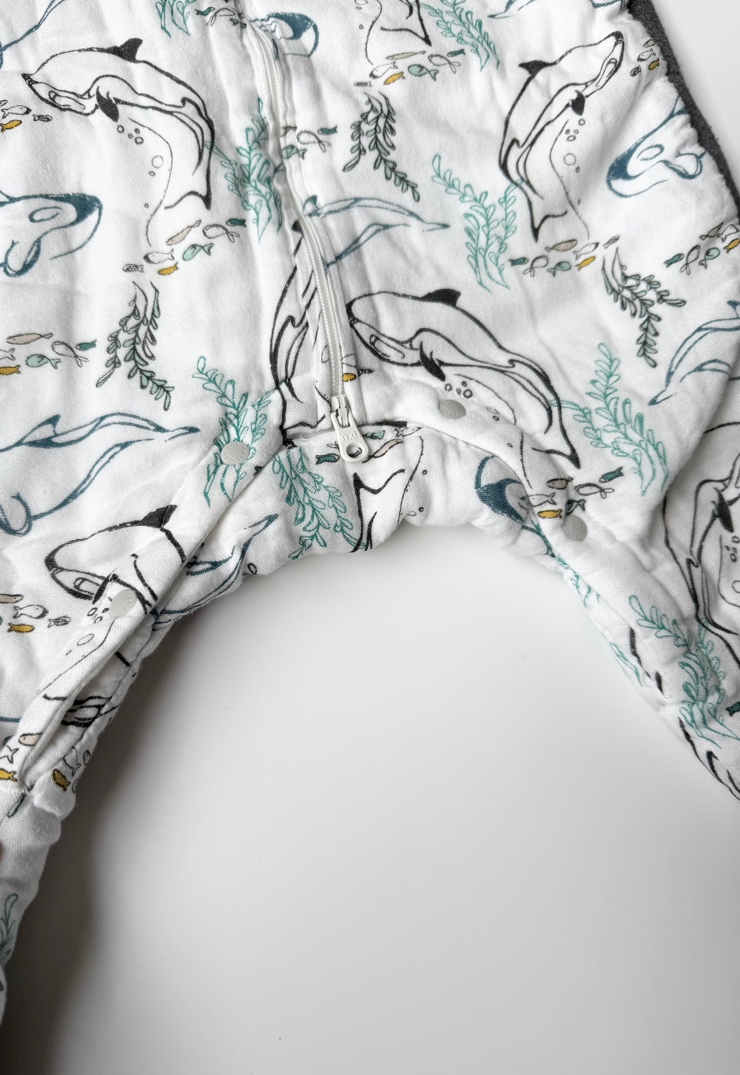 Nest Designs Grey Whales Long Sleeve Sleep Suit (18 Months - 2.5T)