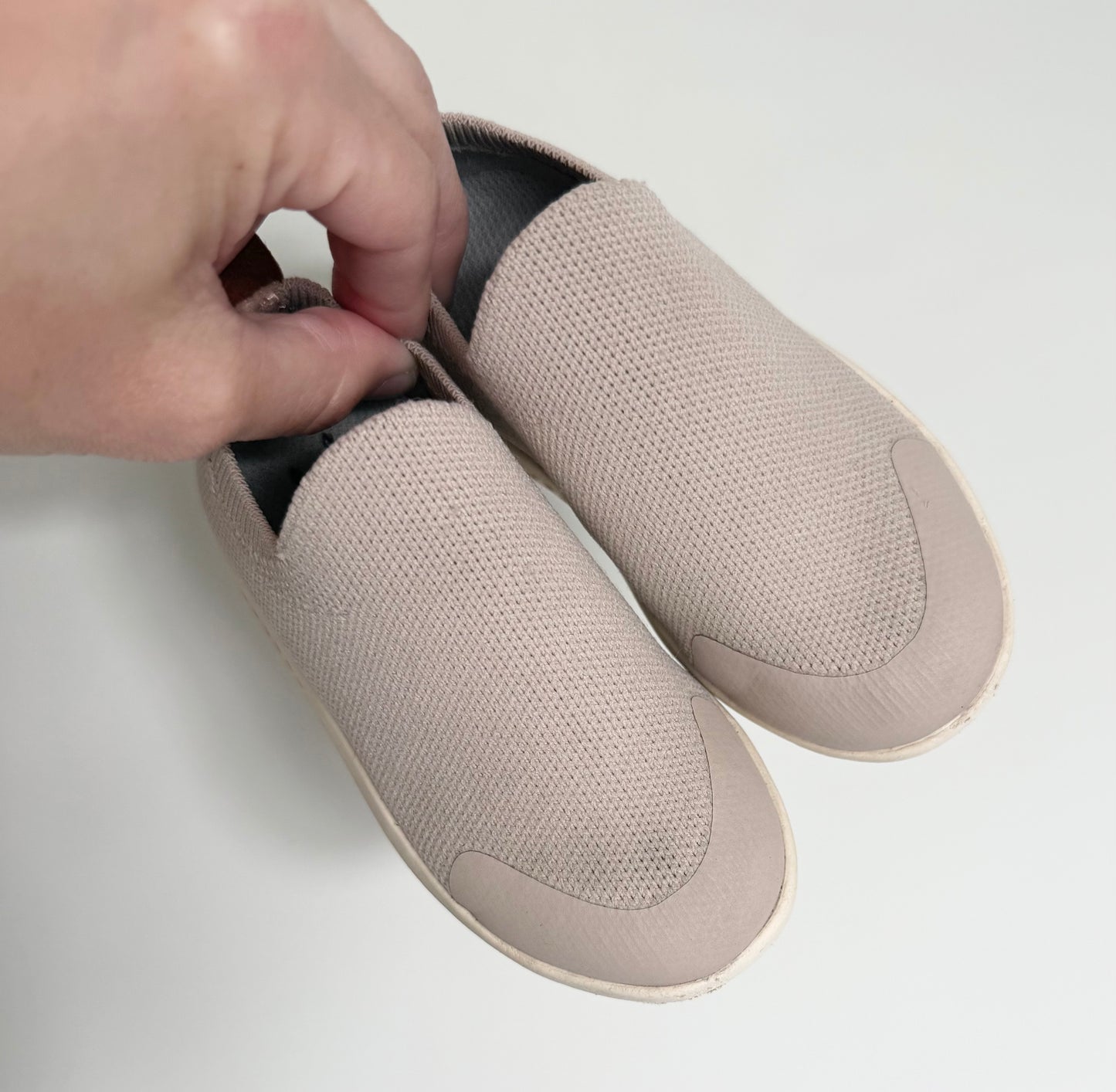 Heyfolks Light Beige Knit Slip On Sneakers (6)