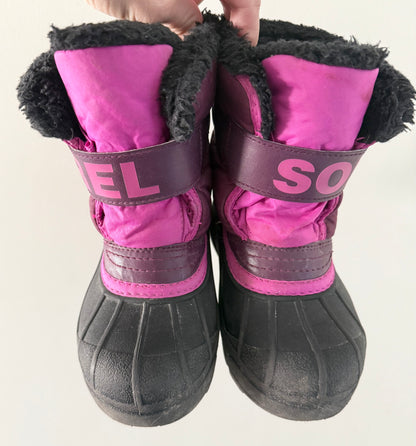 Sorel Pink/Purple Snow Commander Winter Boots (11)
