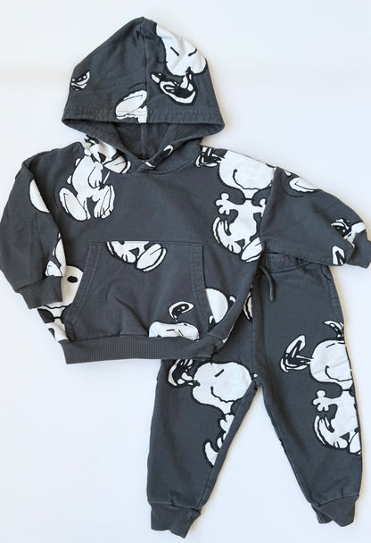 Peanuts x Snoopy Grey Hoodie & Pants Set (18 Months)