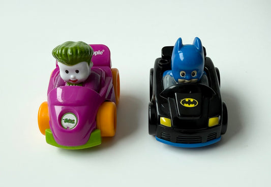 Fisher-Price Little People DC Super Friends Batman & Joker Wheelie Bundle