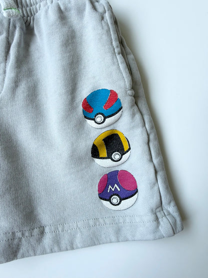 Zara x Pokémon Grey Pokeball Shorts (6 Years)