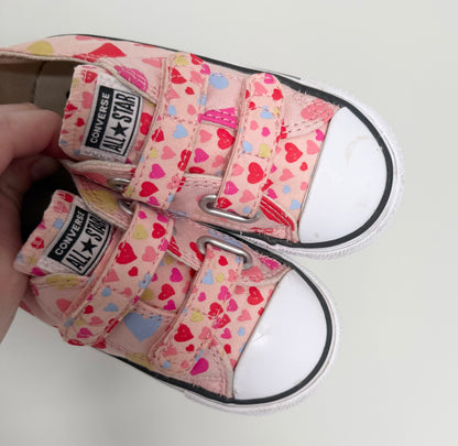 Converse Pink Hearts Velcro Sneakers (8)