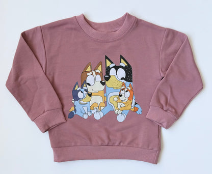 Bluey Mulberry Family Sweater & Pants Set (2T)