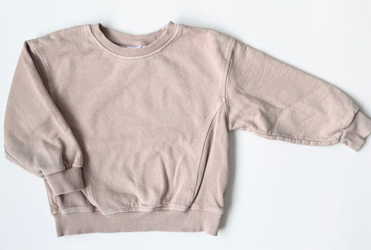 Zara Tan Pink Crewneck Sweater (3-4 Years)