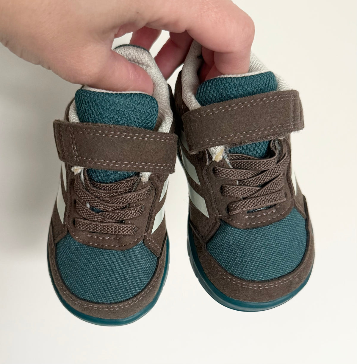 Adidas Dark Turquoise & Brown Stretch Lace & Velcro Sneakers (5)