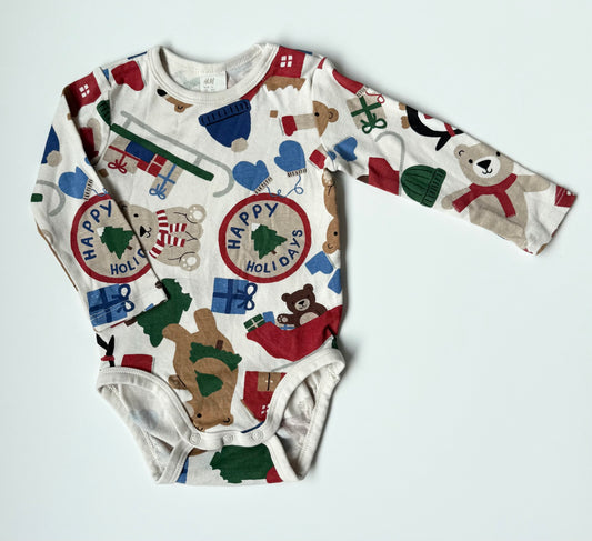 H&M Christmas Trinkets Bodysuit (6-9 Months)