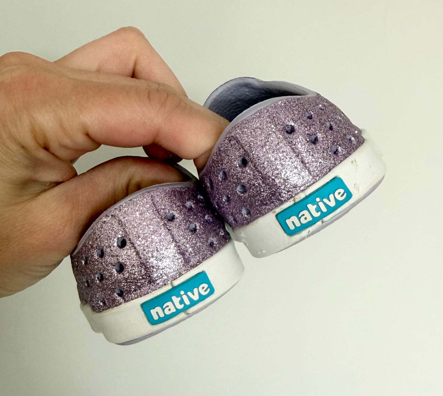 Native Purple Sparkle Jefferson Slip Ons (C4)