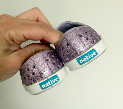 Native Purple Sparkle Jefferson Slip Ons (C4)