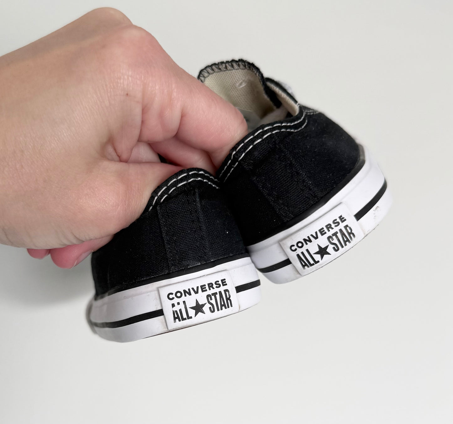 Converse Black Lace Up Sneakers (7)