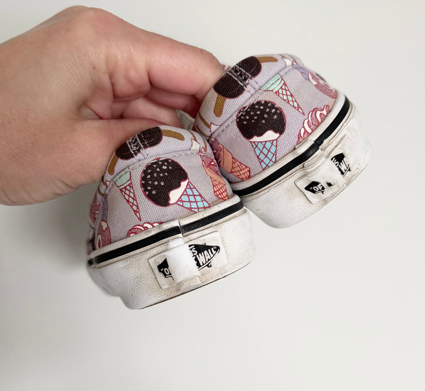 Vans Purple Sparkle Ice Cream Slip On Sneakers (12)