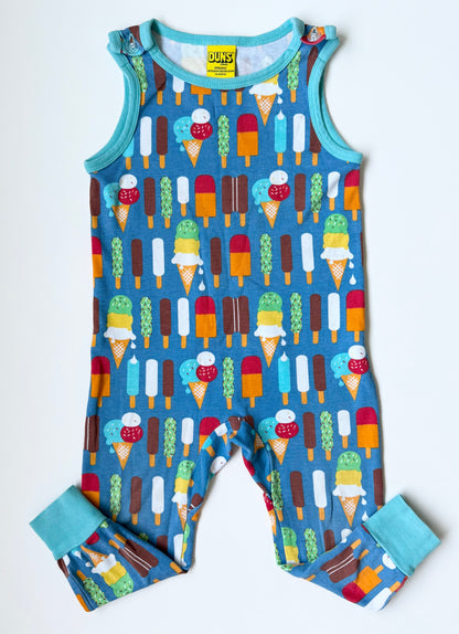 Duns Sweden Blue Ice Cream Sleeveless Jumpsuit - Dungarees (2T)