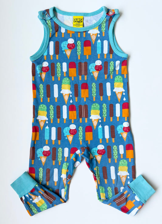 Duns Sweden Blue Ice Cream Sleeveless Jumpsuit - Dungarees (2T)
