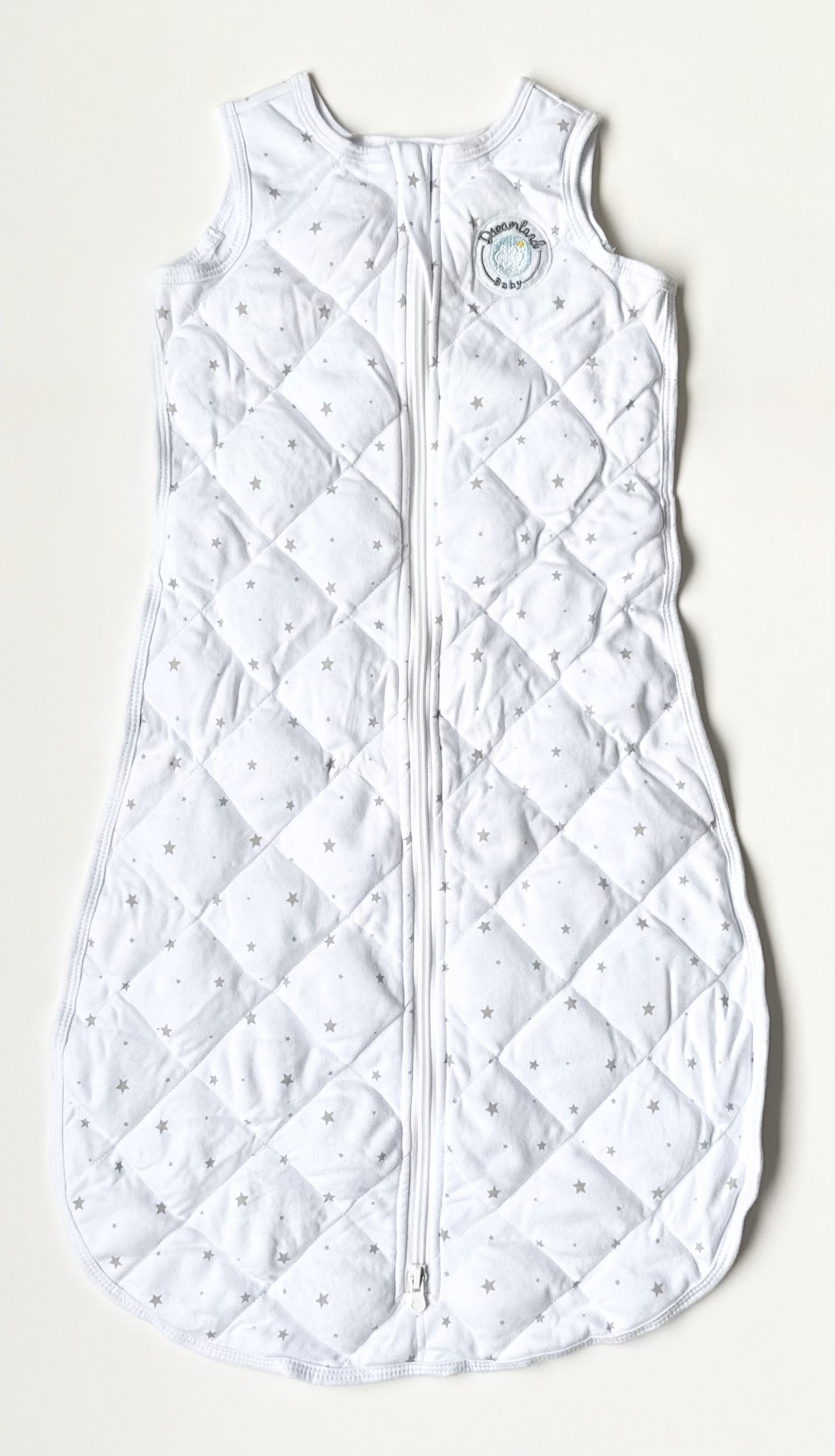 Dreamland Baby White & Beige Stars Weighted Sleep Sack (6-12 Months)