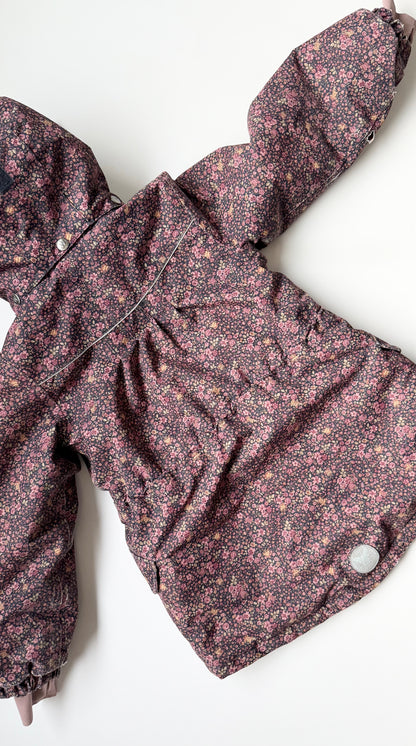 Wheat Deep Blue Flowers Mathilde Tech Jacket & Navy Ski Pants Sal Two Piece Set (4 Years)
