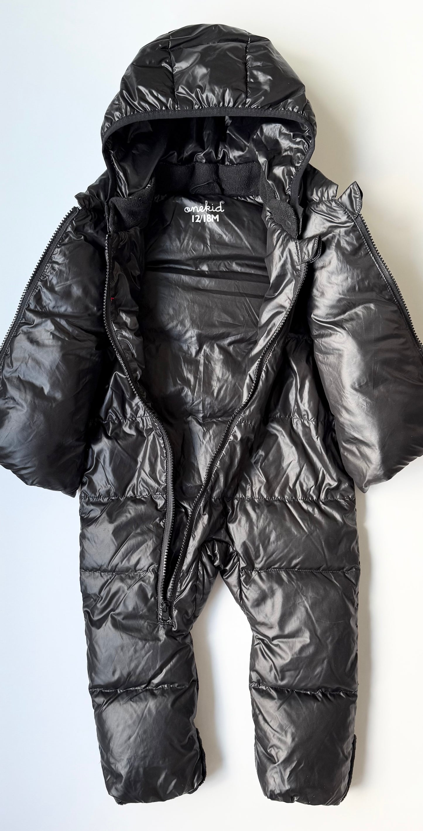 OneKid Road Coat Black Snow Suit (12-18 Months)