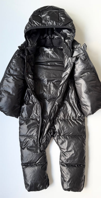 OneKid Road Coat Black Snow Suit (12-18 Months)