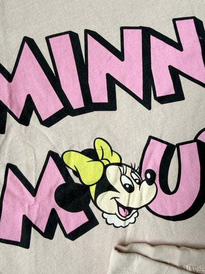 H&M x Disney Beige Minnie Mouse T-Shirt & Matching Biker Shorts Set (3-4 Years)