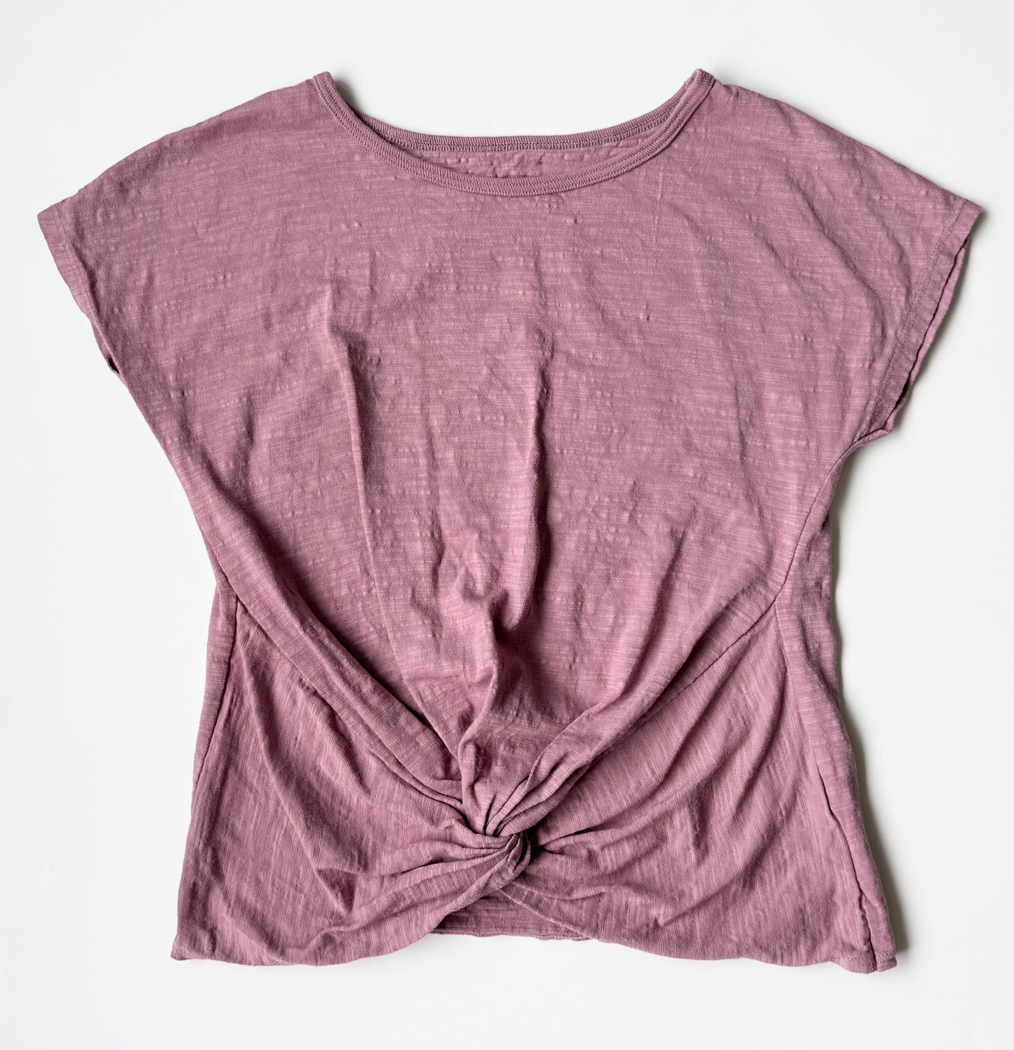 Mini Mioche Purple Textured Knot Front Short Sleeve (7/8 Years)
