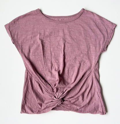 Mini Mioche Purple Textured Knot Front Short Sleeve (7/8 Years)
