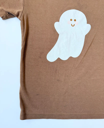 Little & Lively Brown Friendly Ghost T-Shirt (3T/4T)