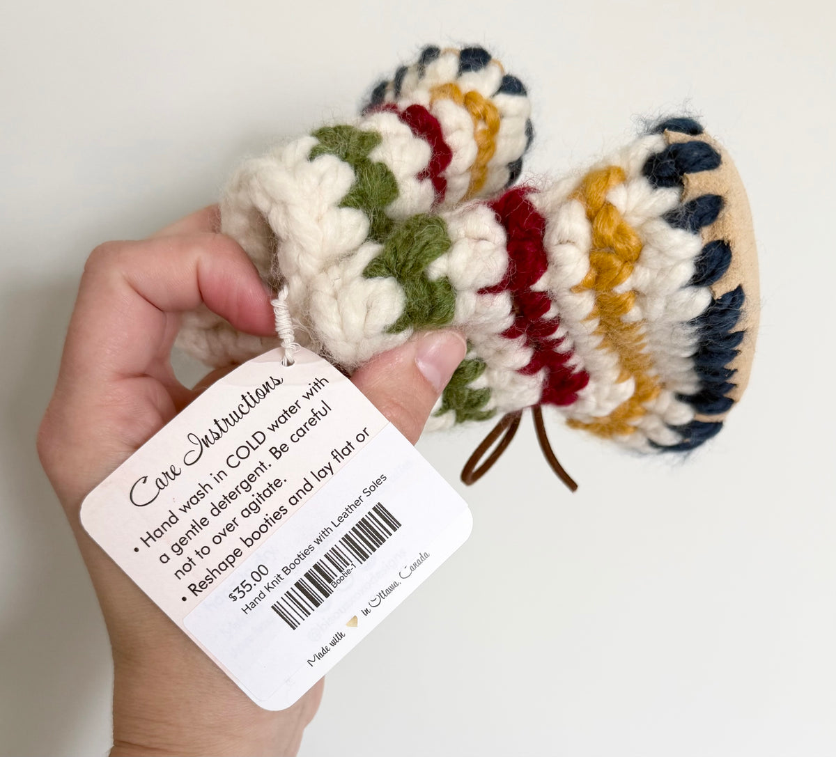 Bisous Xoxo Multicolor Knit Booties - New (2)