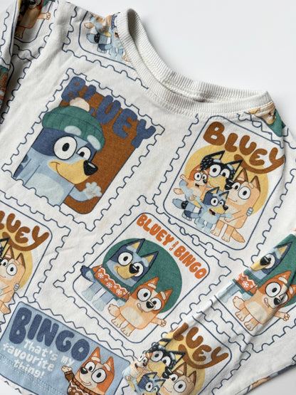 Zara x Bluey White Holiday Long Sleeve (12-18 Months)