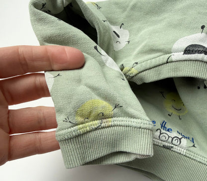 H&M Green “I Will Change The World” Smiley Sweater (6-9 Months)
