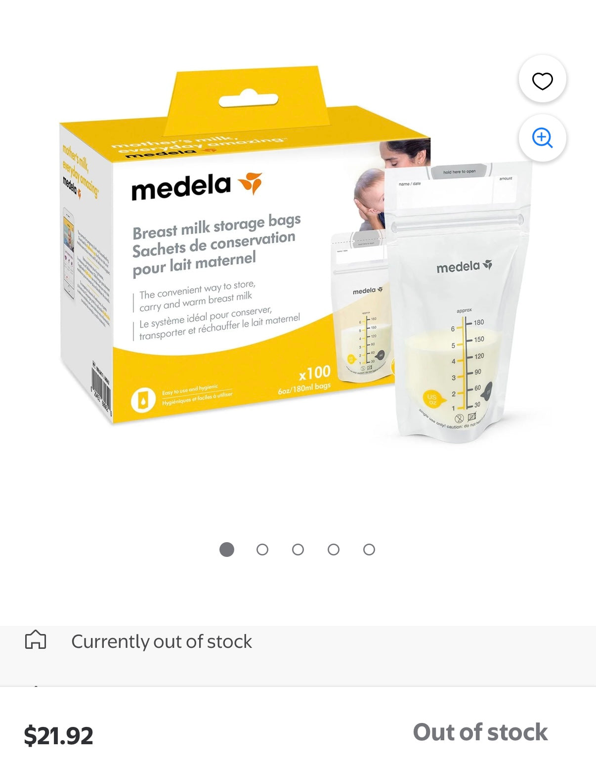 Medela Breast Milk Storage Bags - New