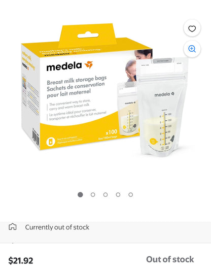 Medela Breast Milk Storage Bags - New