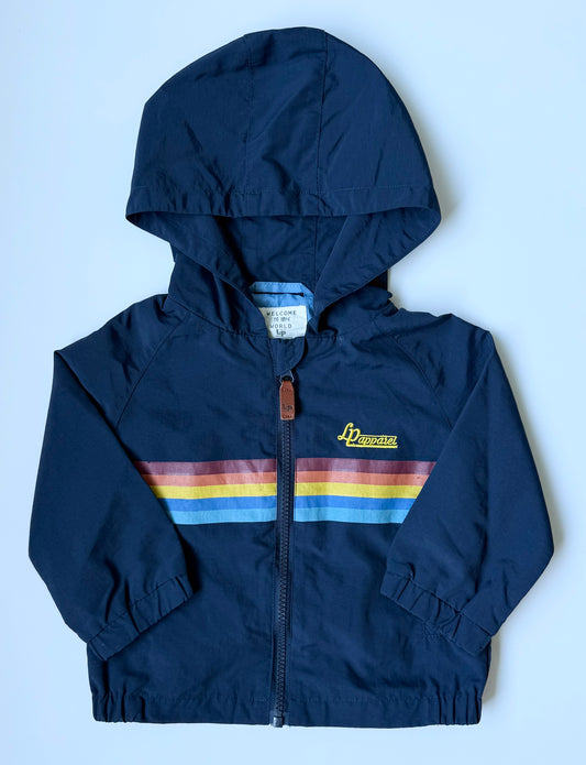 L&P Apparel Navy & Rainbow Wind Breaker (12-24 Months)