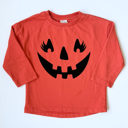 Zara Orange Girlie Pumpkin Face Sweater (5 Years)