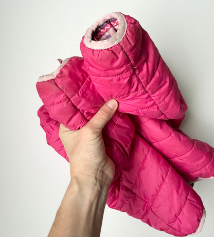 The North Face Perrito Pink & Animal Geometric Puffer Reversible Jacket (12-18 Months)