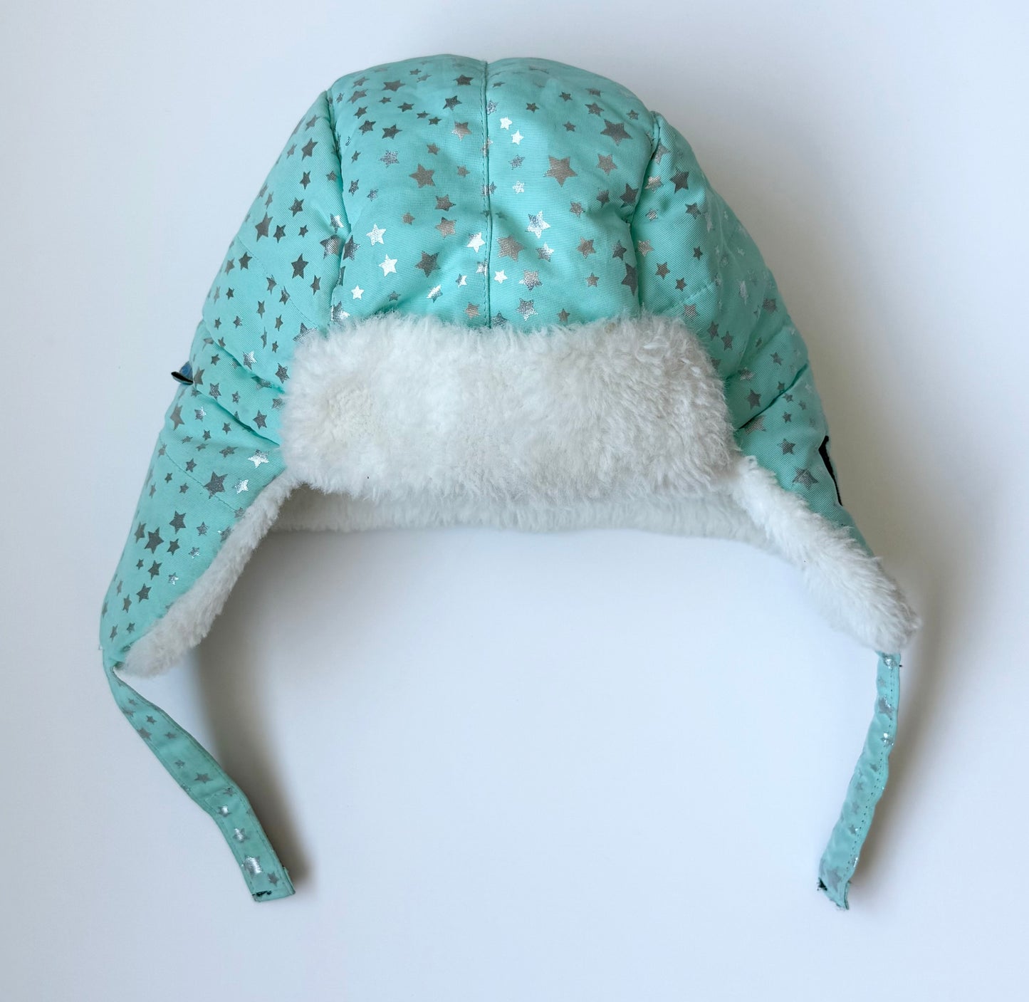 Jan & Jul Mint Silver Stars Toasty-Dry Trapper Winter Hat (6-24 Months)