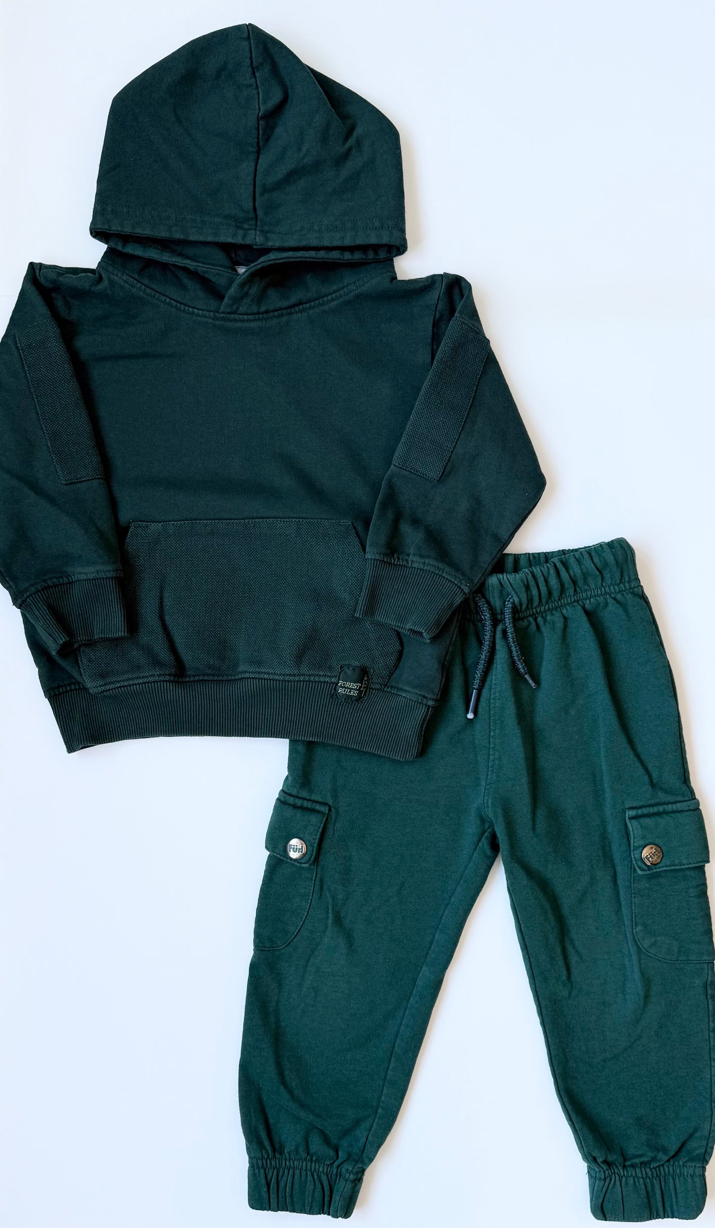 Mo Kids Dark Green Sweater & Pants Set (3/4 Years)