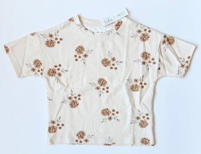 Little Luba Beige Floral Short Sleeve & Pants Set - New (3T)