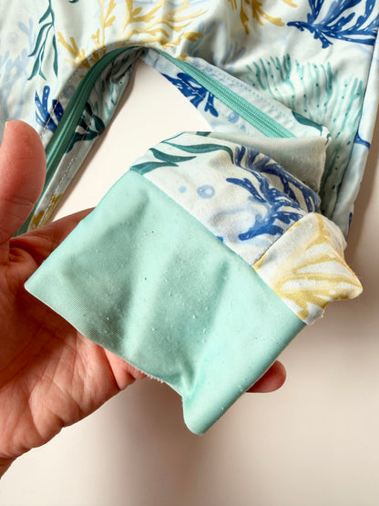 Honeysuckle Swim Light Green Under the Sea Full Coverage Sunsuit (2T)