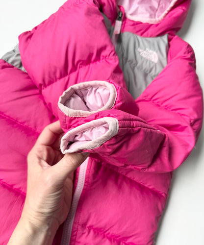 The North Face Pink & Grey Lil’ Snuggler One Peice Snowsuit (18-24 Months)