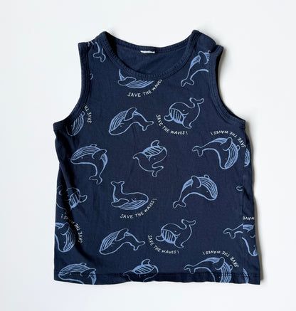 H&M Blue “Save The Waves” Whale Tank Top (12-18 Months)