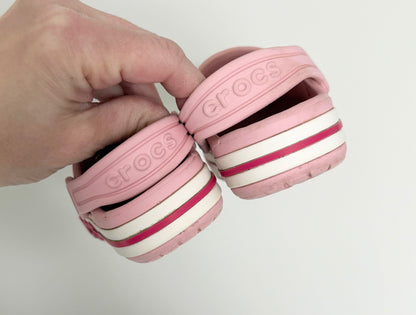Crocs Bayaband Light & Dark Pink Slip On Clog (5)