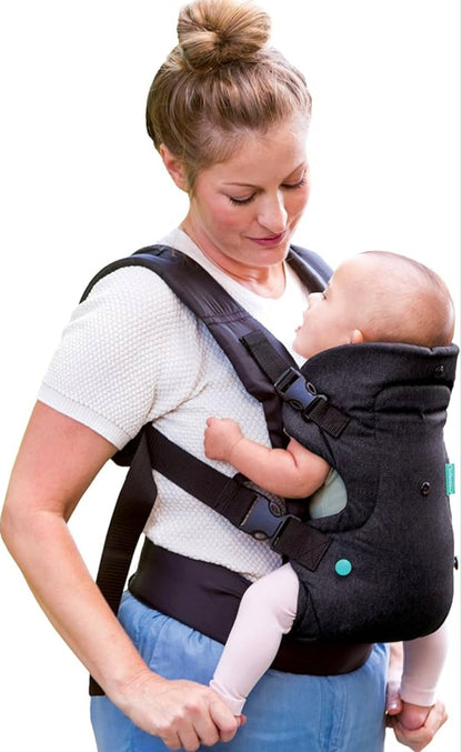 Infantino Flip Advance 4-In-1 Convertible Baby Carrier in Black Denim