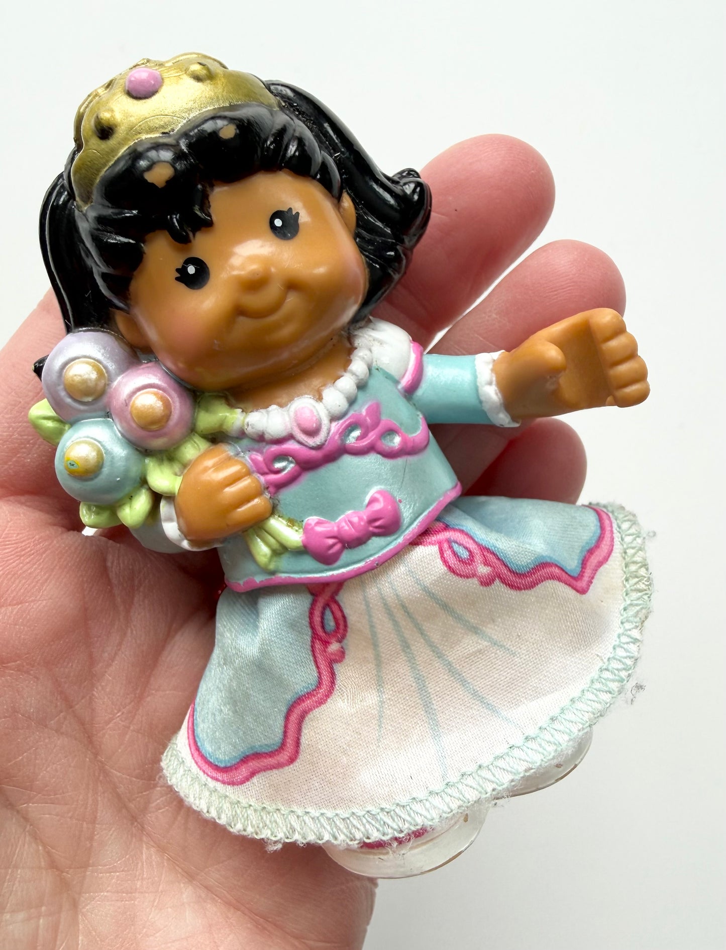 Fisher-Price Little People Princess Mia With Cloth Skirt Figurine