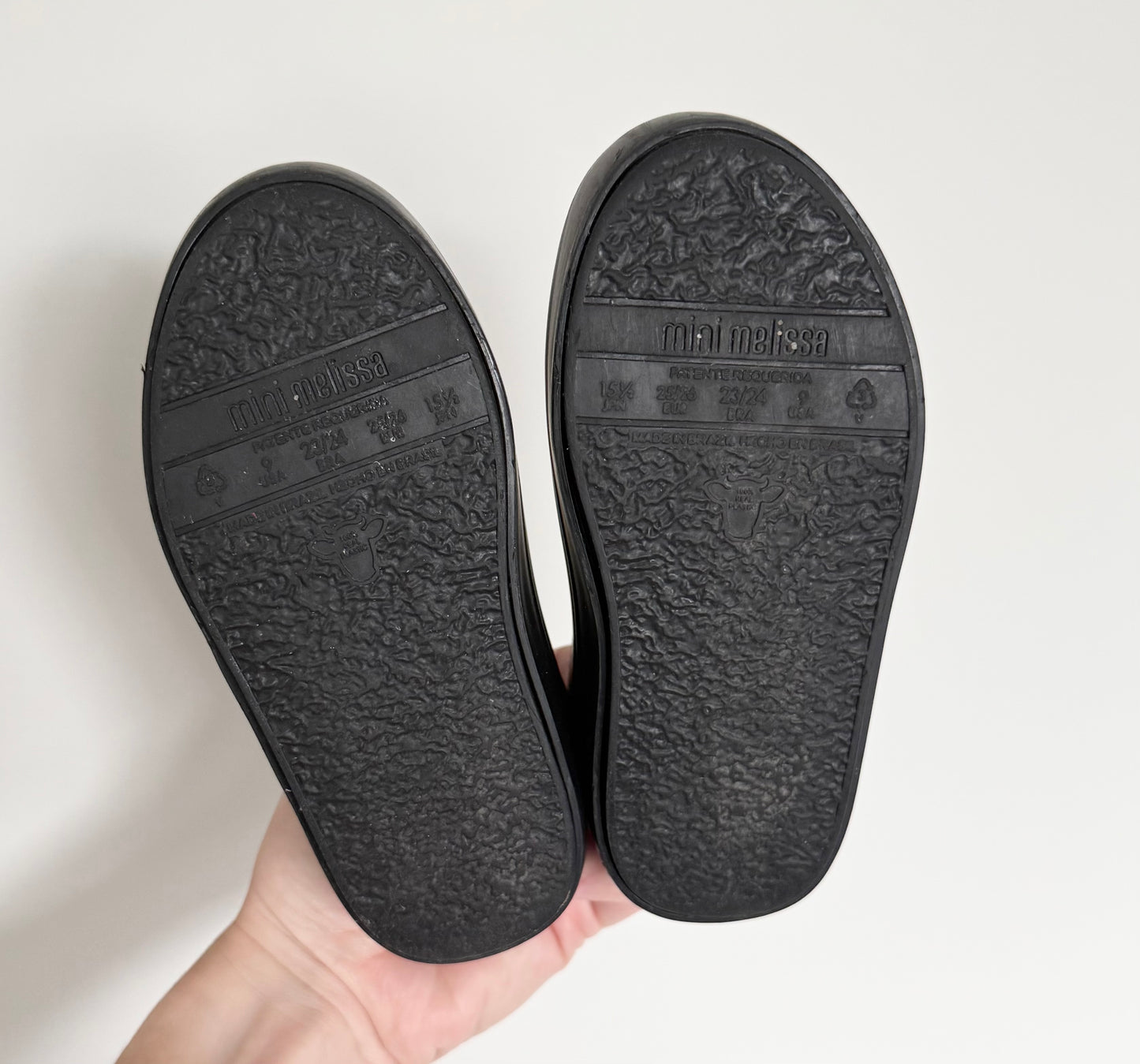 Mini Melissa Black Rubber Slip On Stretch Lace Sneakers (9)
