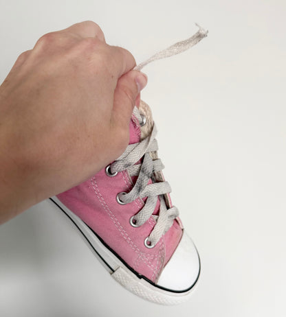 Converse Pink High Top Lace Up Sneakers (10)