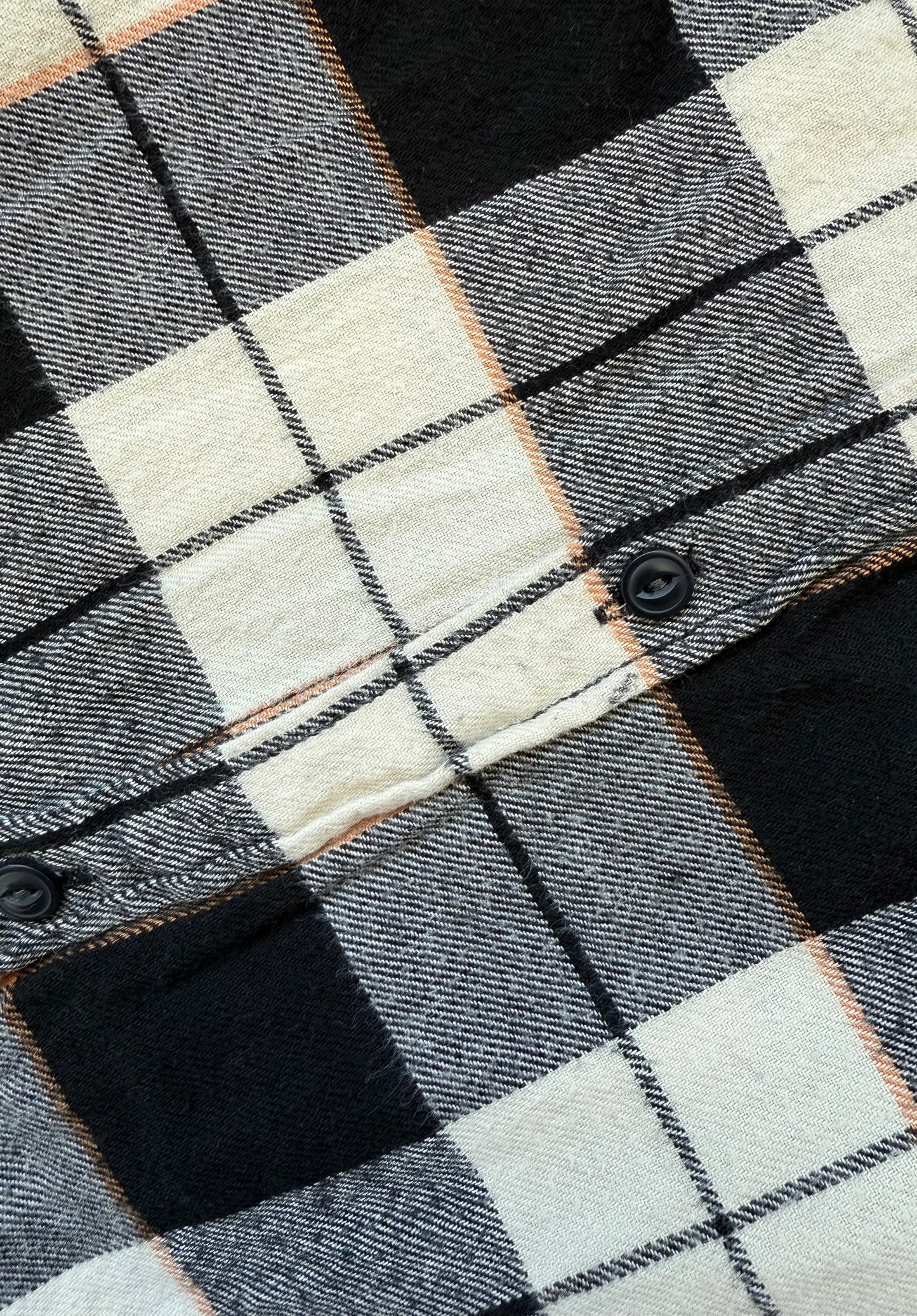 Next Black/Orange Plaid Long Sleeve Button Up (3 Years)