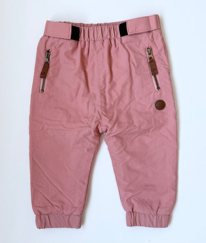 LP Apparel Pink Fleece Lined Wind Pants (6-12 Months)